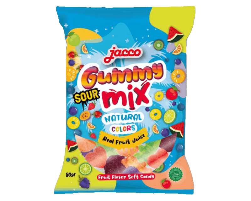 Jacco Jelly Gummy Mixed Shapes SOUR taste