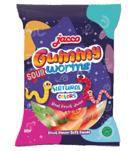 Jacco Jelly Gummy Worms SOUR taste